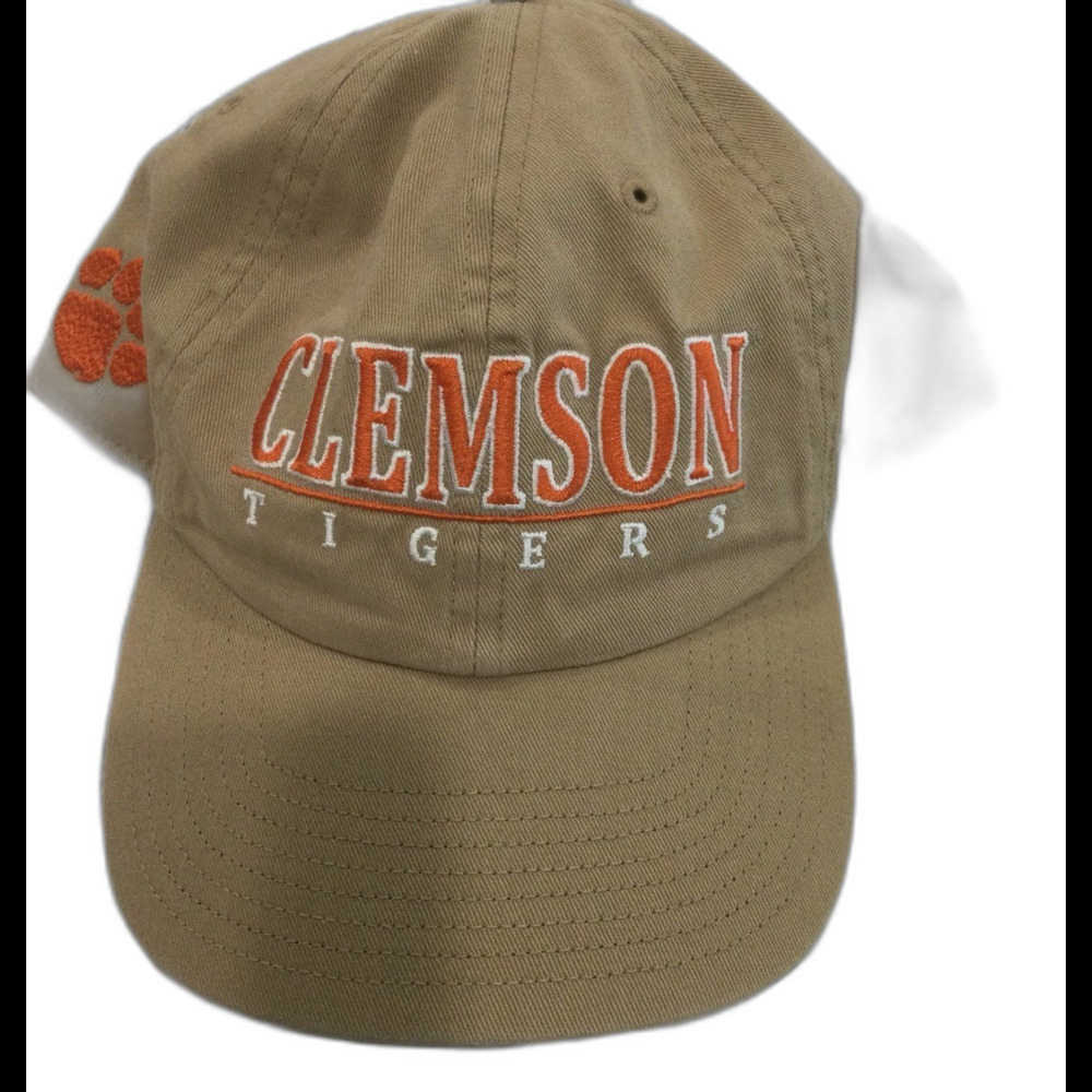 47 Brand Cap Hat Unisex Snapback Tan & Orange Clemson Tigers Embroidered